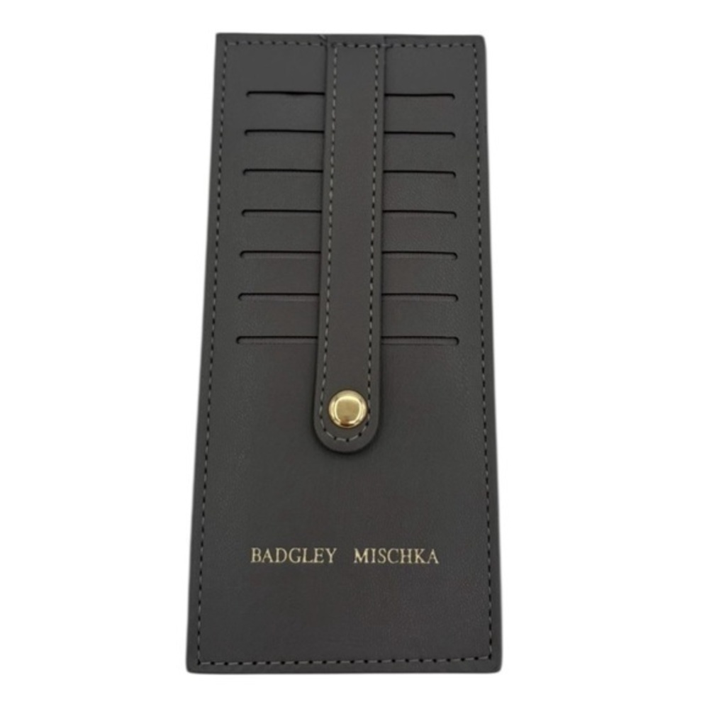 Badgley Mischka Grey 7 Card Holder